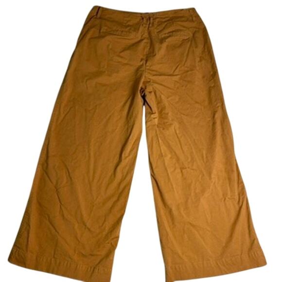 A New Day Wide Leg Pants Womens 14 Brown Rust Fall Flowy Office Colorful Pumpkin - Picture 2 of 9
